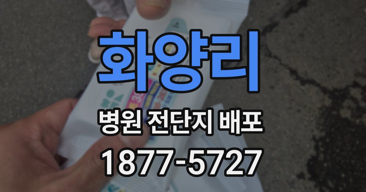 화양리 병원 전단지 배포