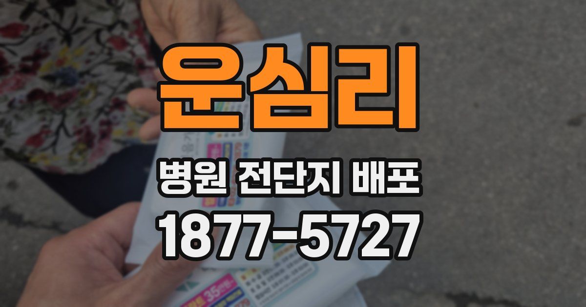 운심리 병원 전단지 배포