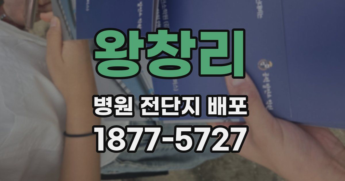 왕창리 병원 전단지 배포