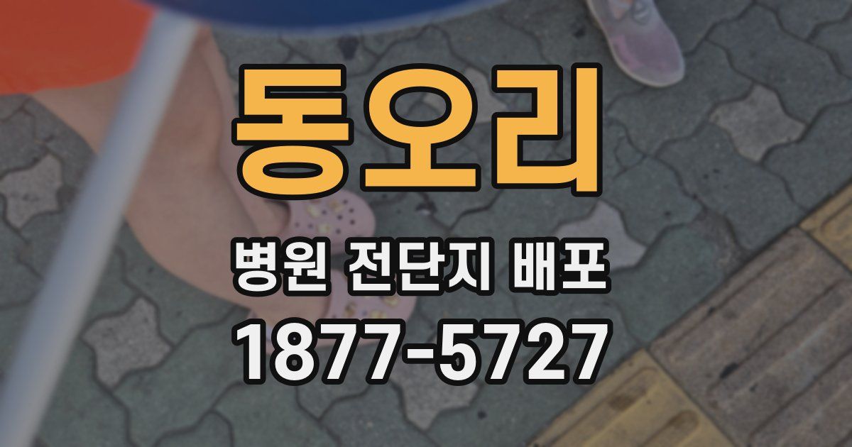 동오리 병원 전단지 배포
