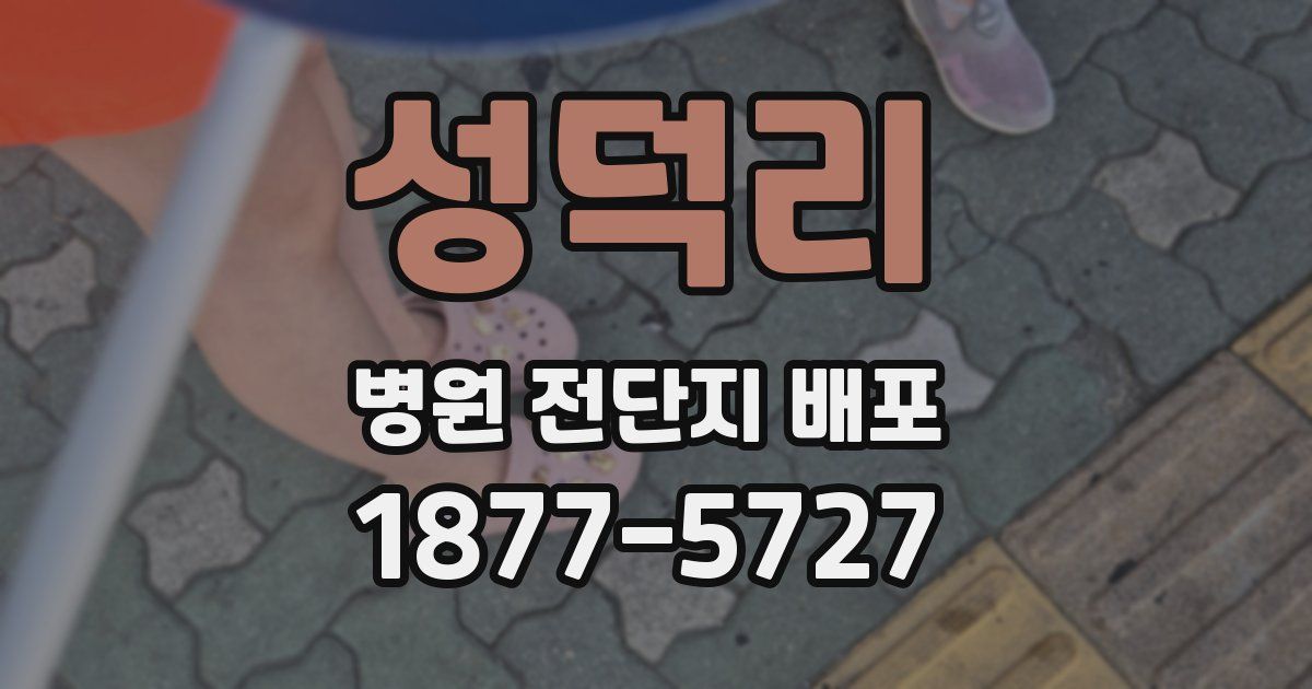 성덕리 병원 전단지 배포