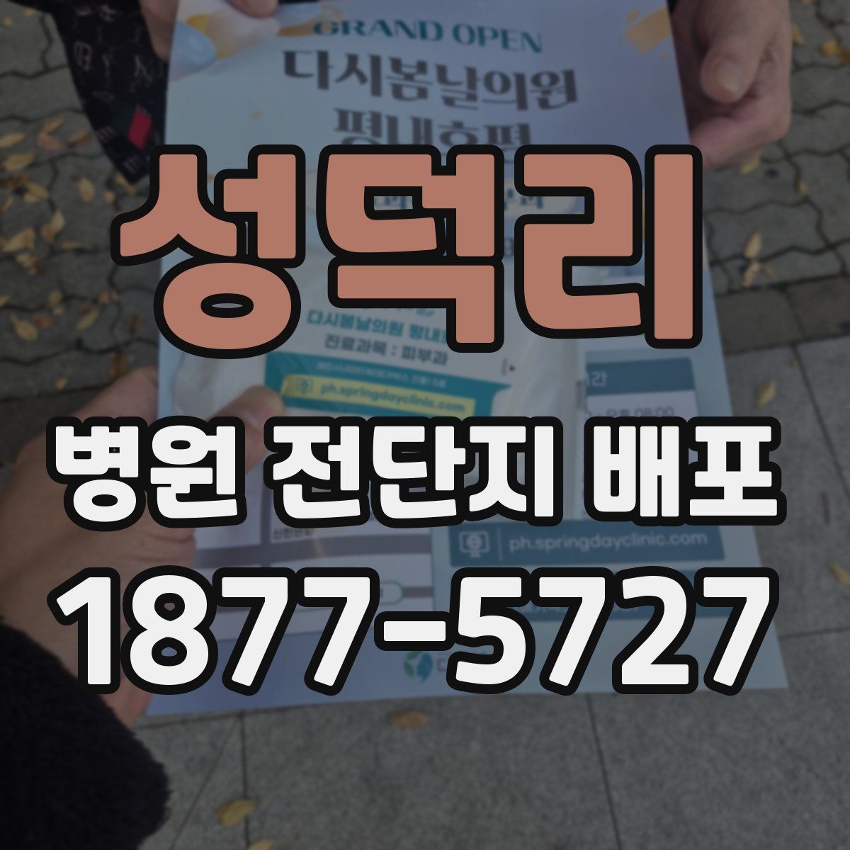 성덕리 병원 전단지 배포