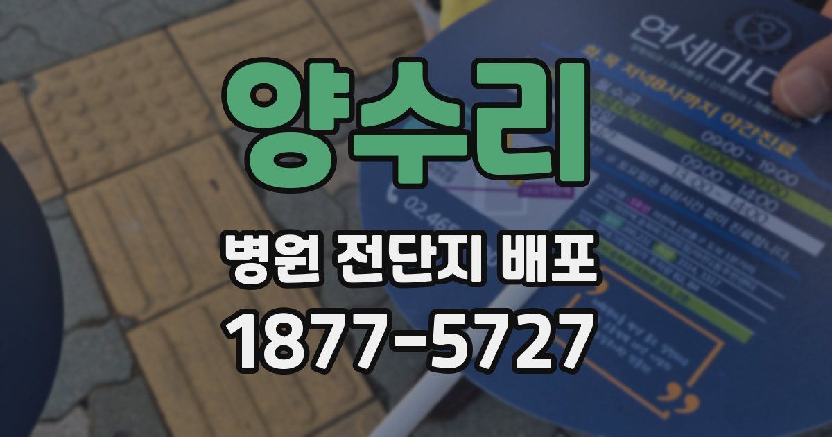 양수리 병원 전단지 배포
