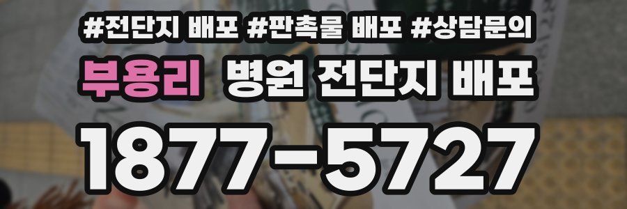 부용리 병원 전단지 배포
