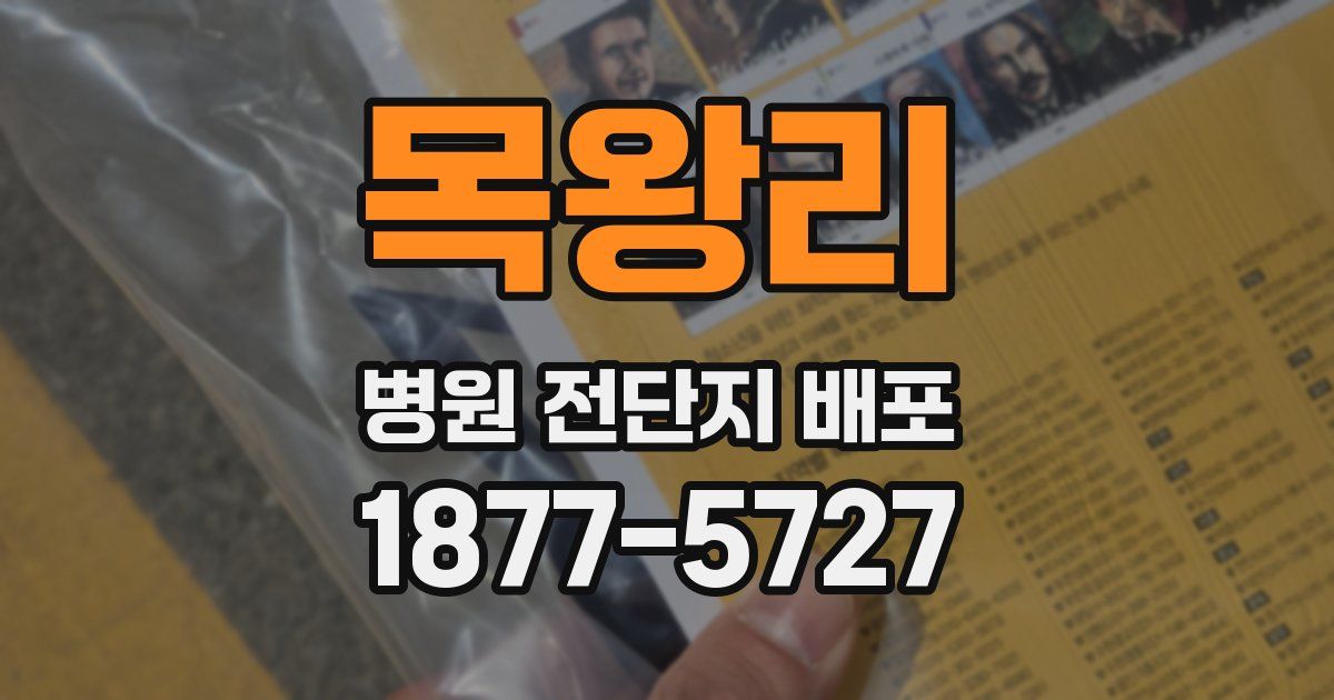 목왕리 병원 전단지 배포