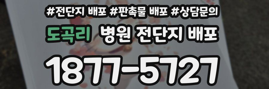 도곡리 병원 전단지 배포
