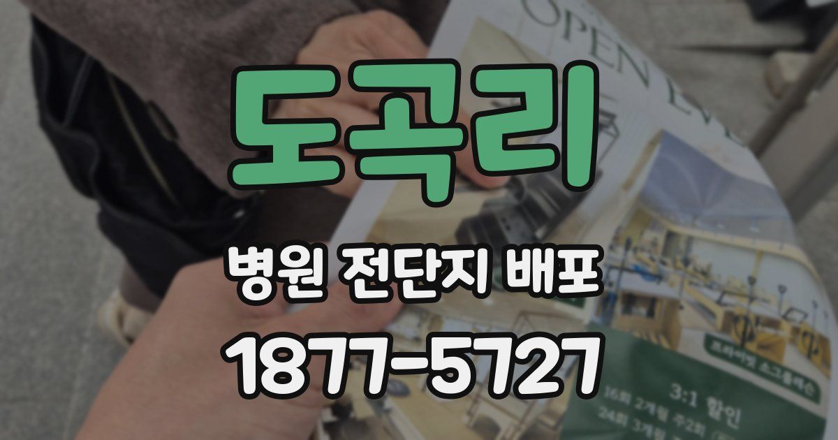 도곡리 병원 전단지 배포