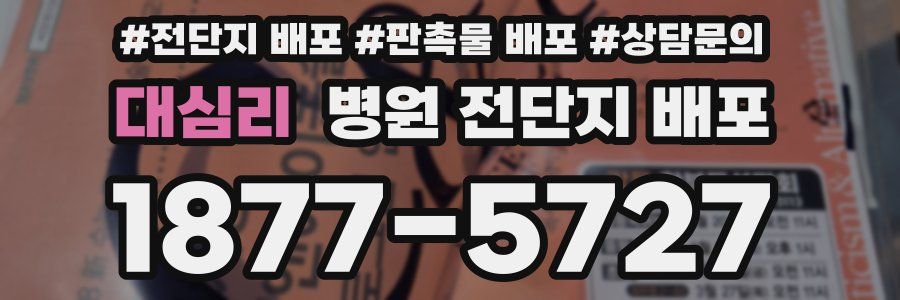 대심리 병원 전단지 배포
