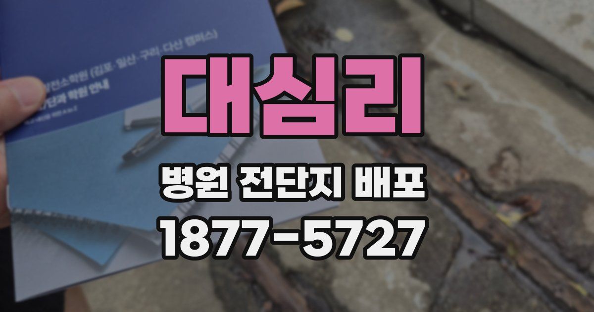 대심리 병원 전단지 배포
