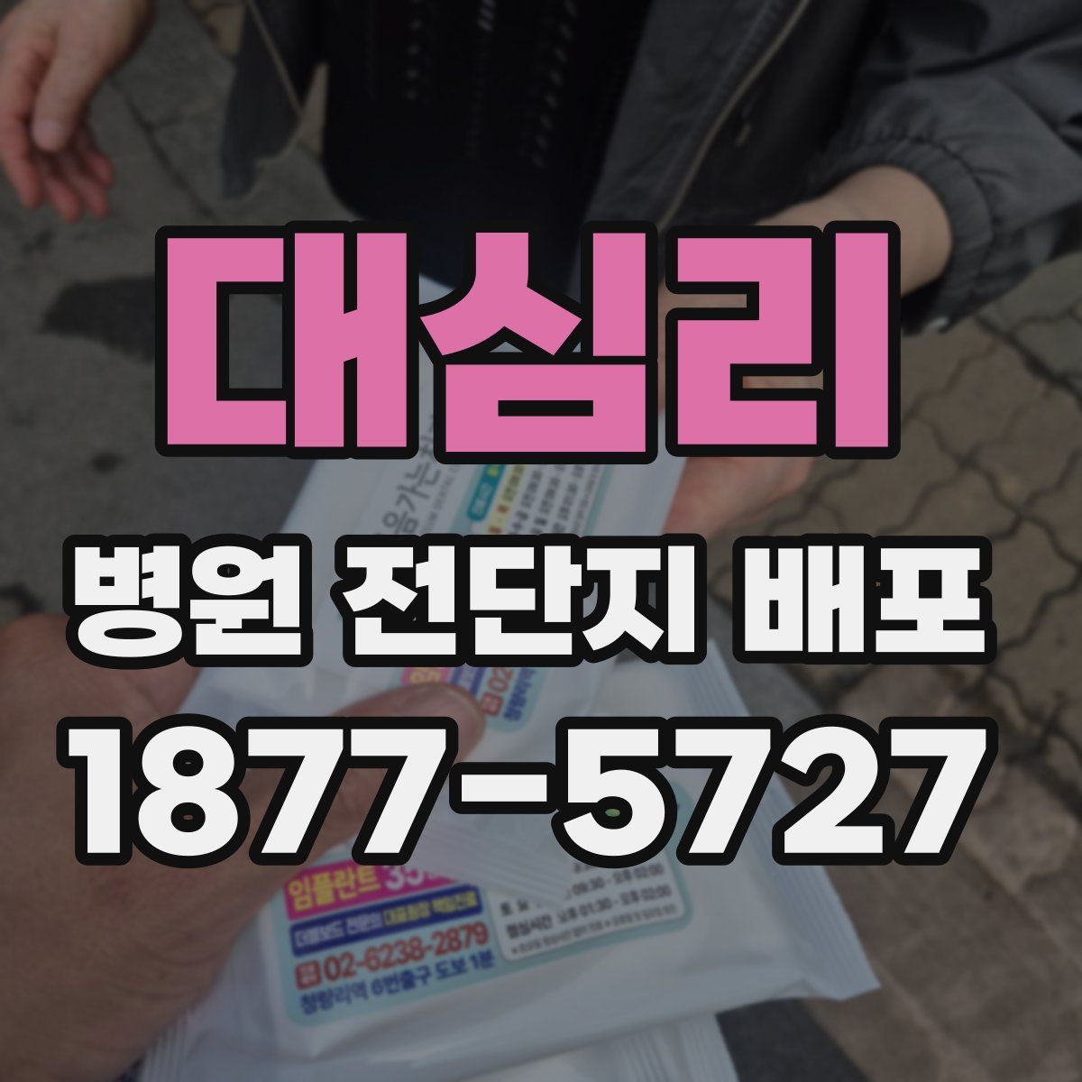 대심리 병원 전단지 배포