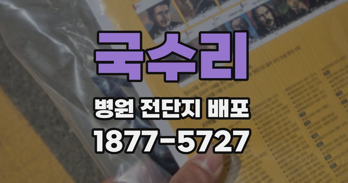 국수리 병원 전단지 배포