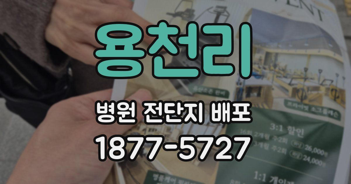 용천리 병원 전단지 배포
