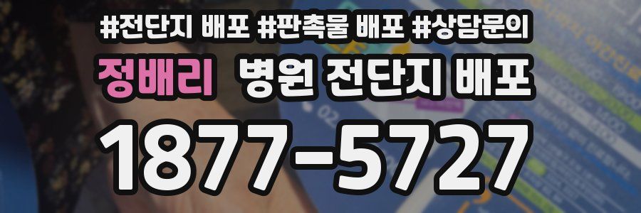 정배리 병원 전단지 배포