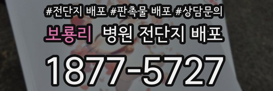 보룡리 병원 전단지 배포