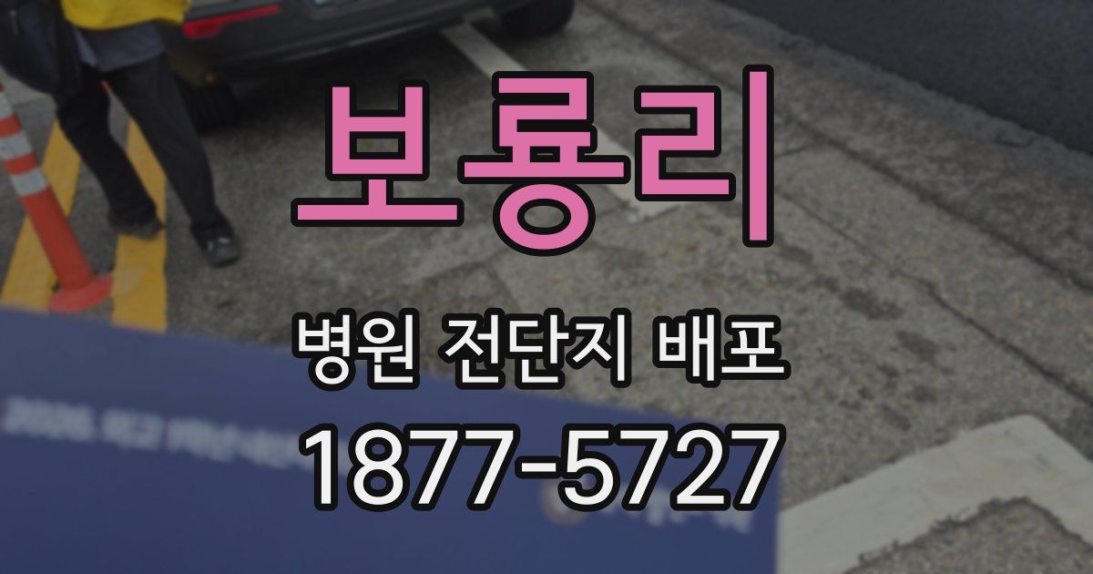 보룡리 병원 전단지 배포