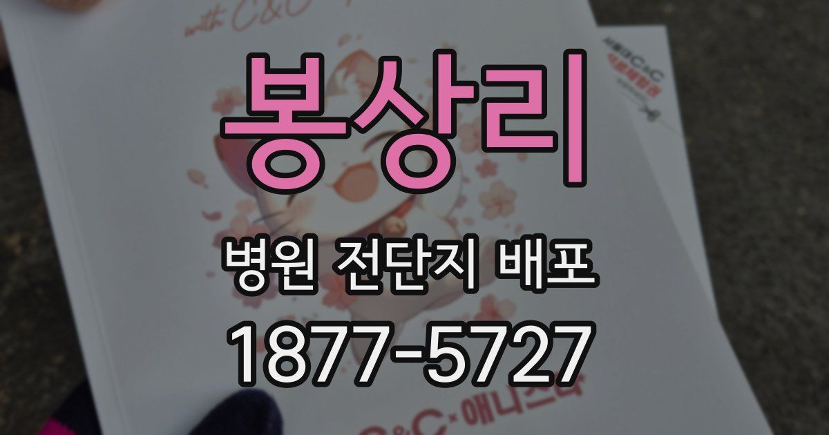 봉상리 병원 전단지 배포