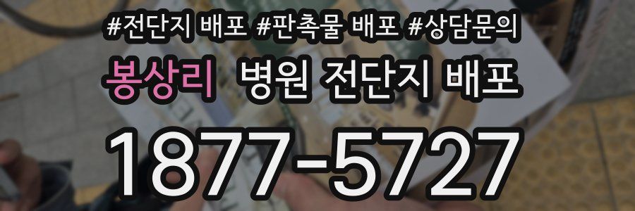 봉상리 병원 전단지 배포