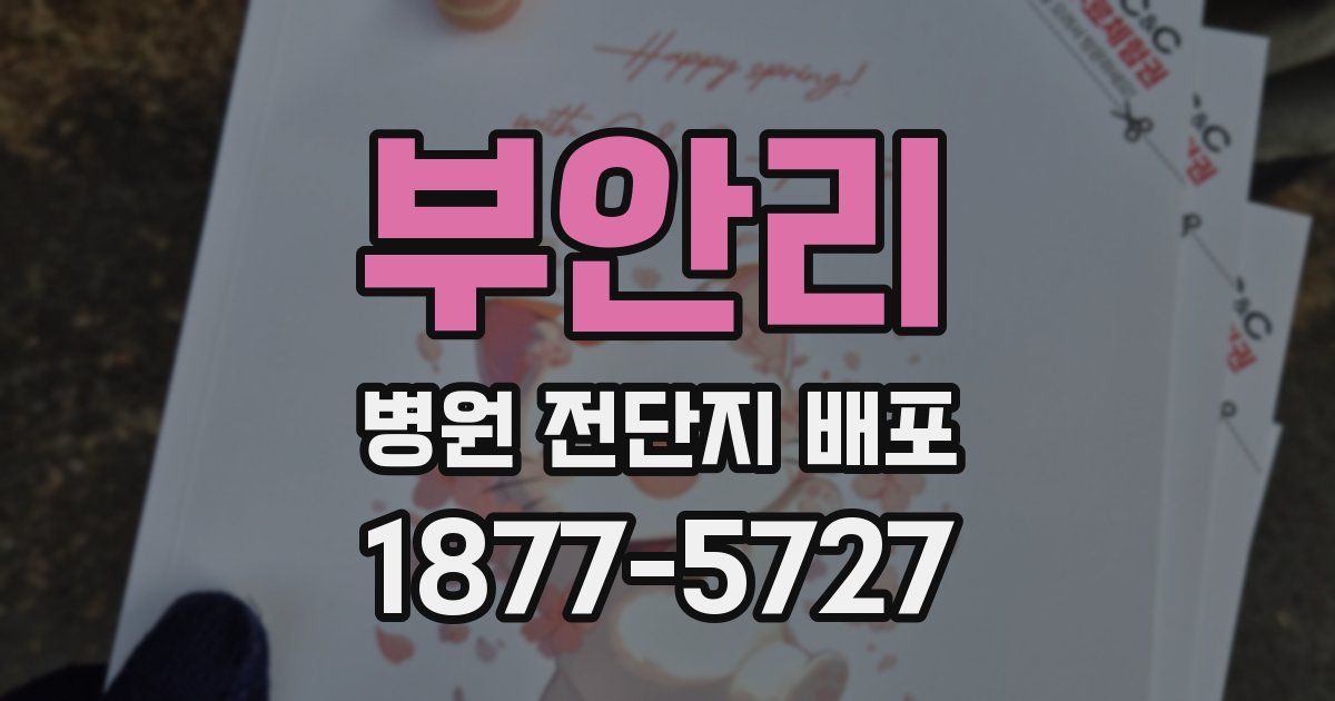 부안리 병원 전단지 배포