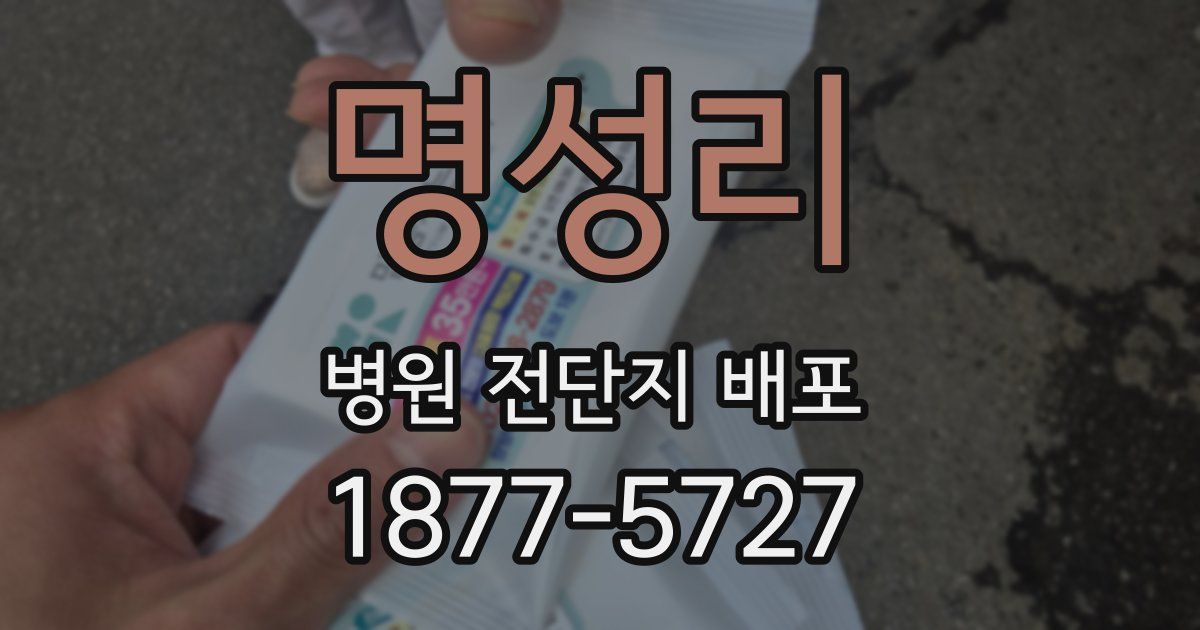 명성리 병원 전단지 배포