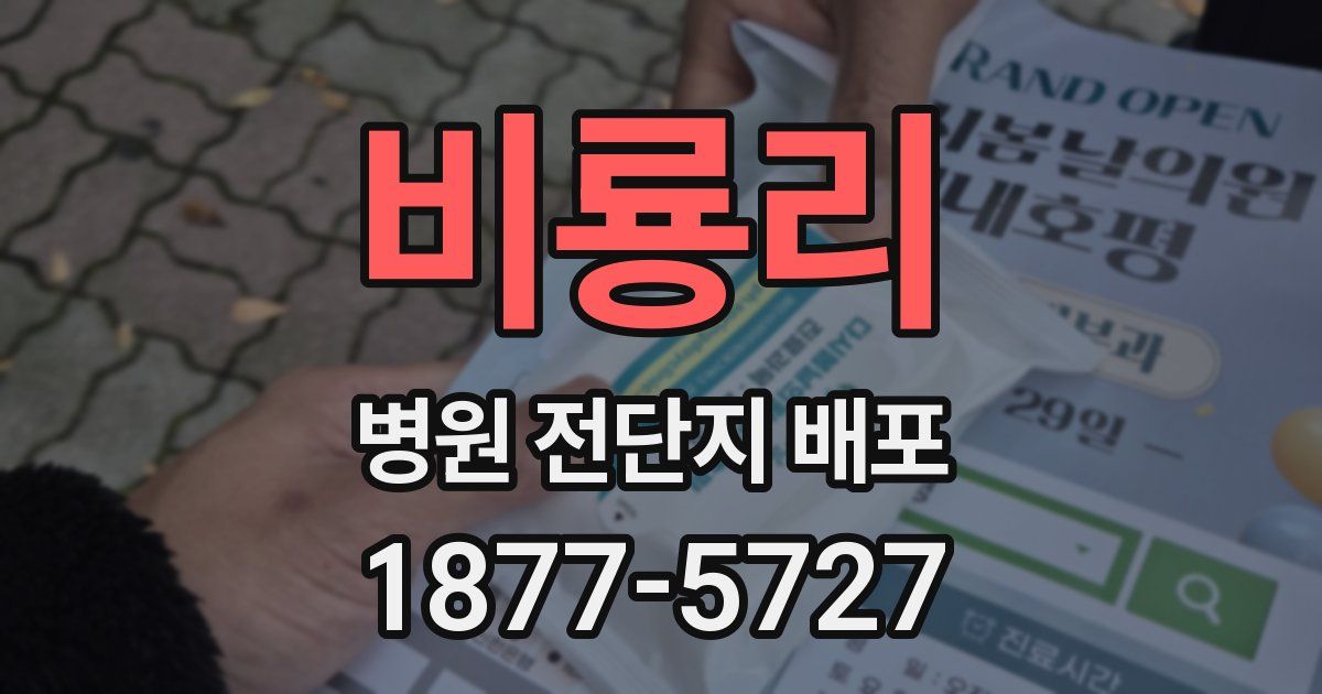 비룡리 병원 전단지 배포