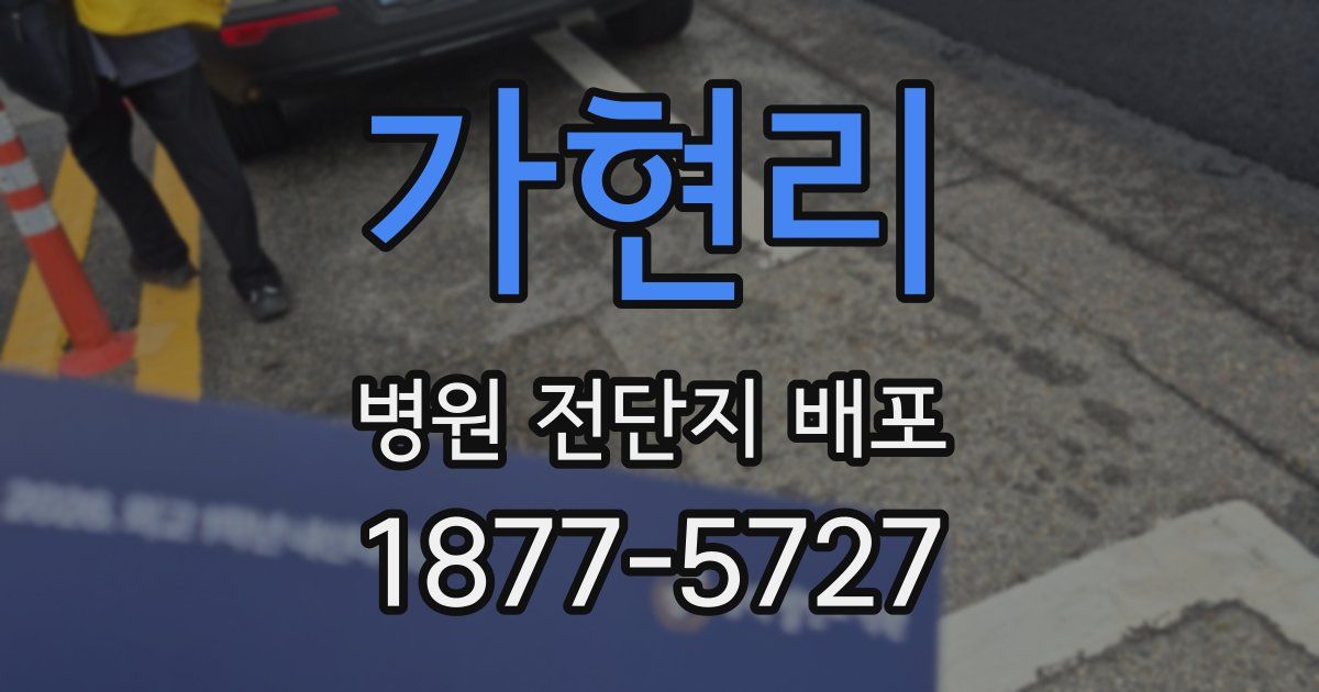 가현리 병원 전단지 배포
