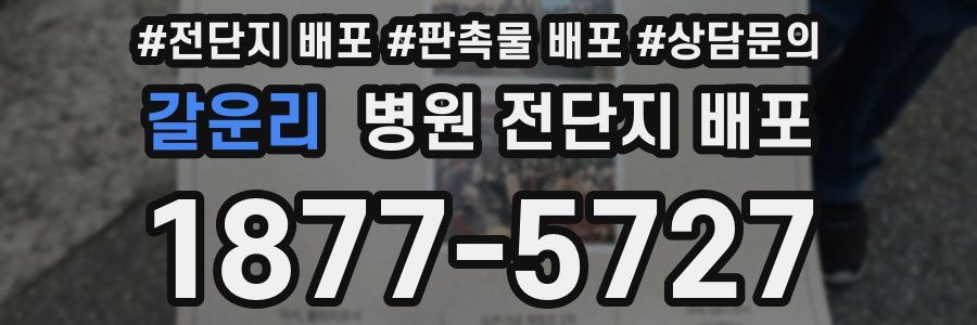 갈운리 병원 전단지 배포