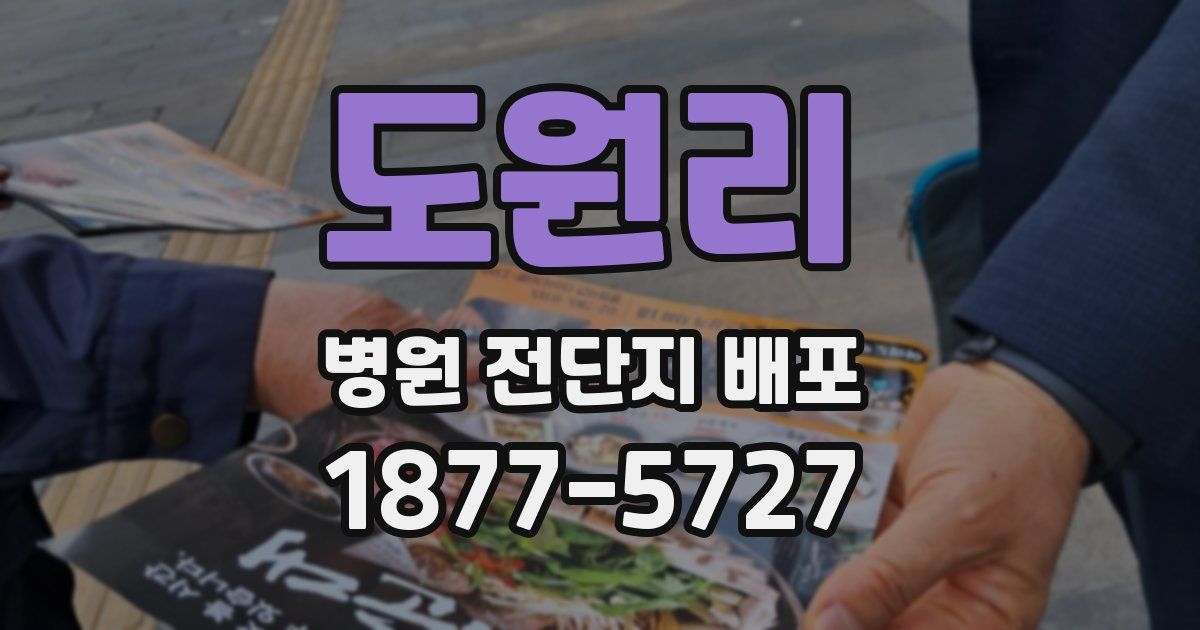 도원리 병원 전단지 배포