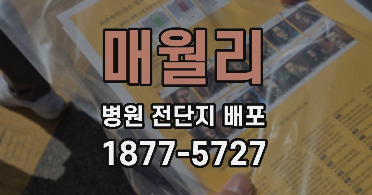 매월리 병원 전단지 배포