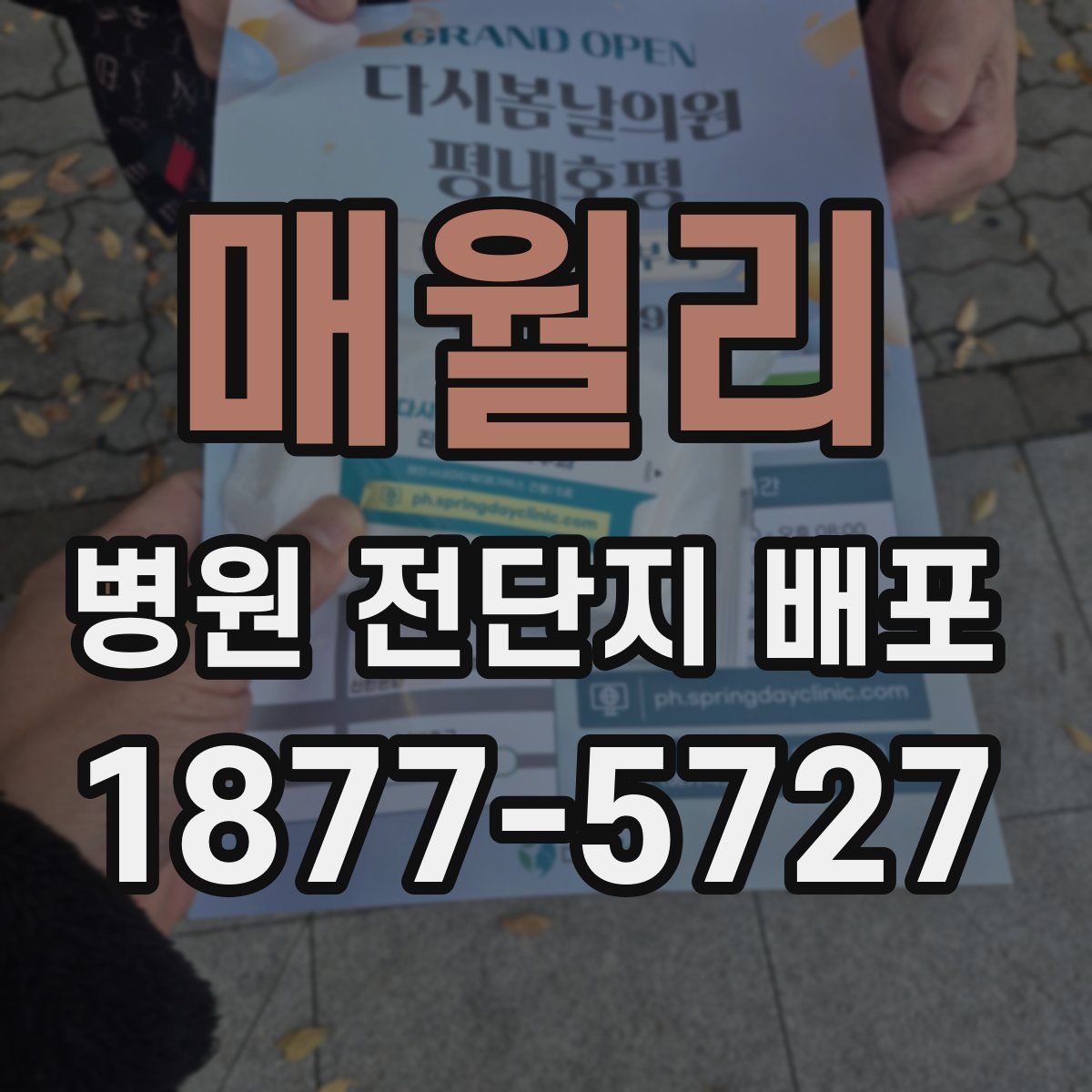 매월리 병원 전단지 배포