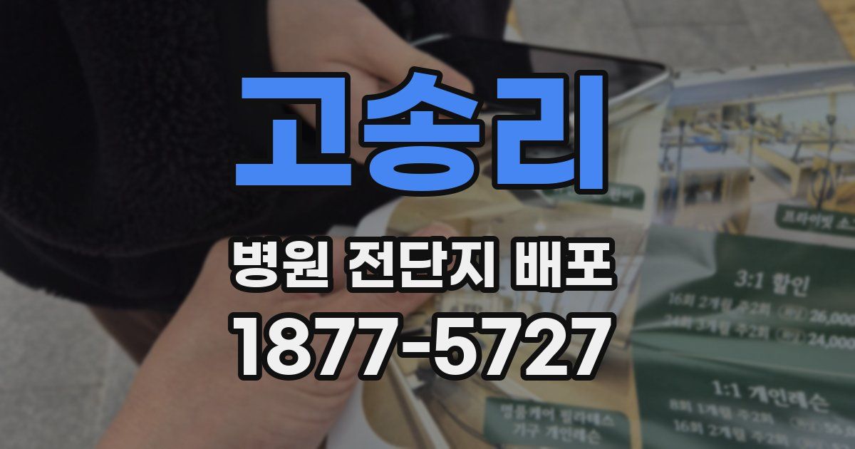 고송리 병원 전단지 배포
