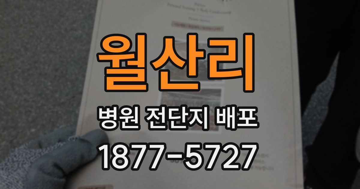 월산리 병원 전단지 배포