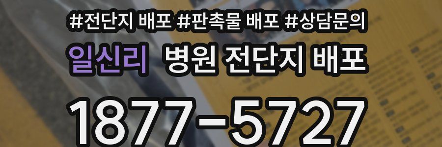 일신리 병원 전단지 배포