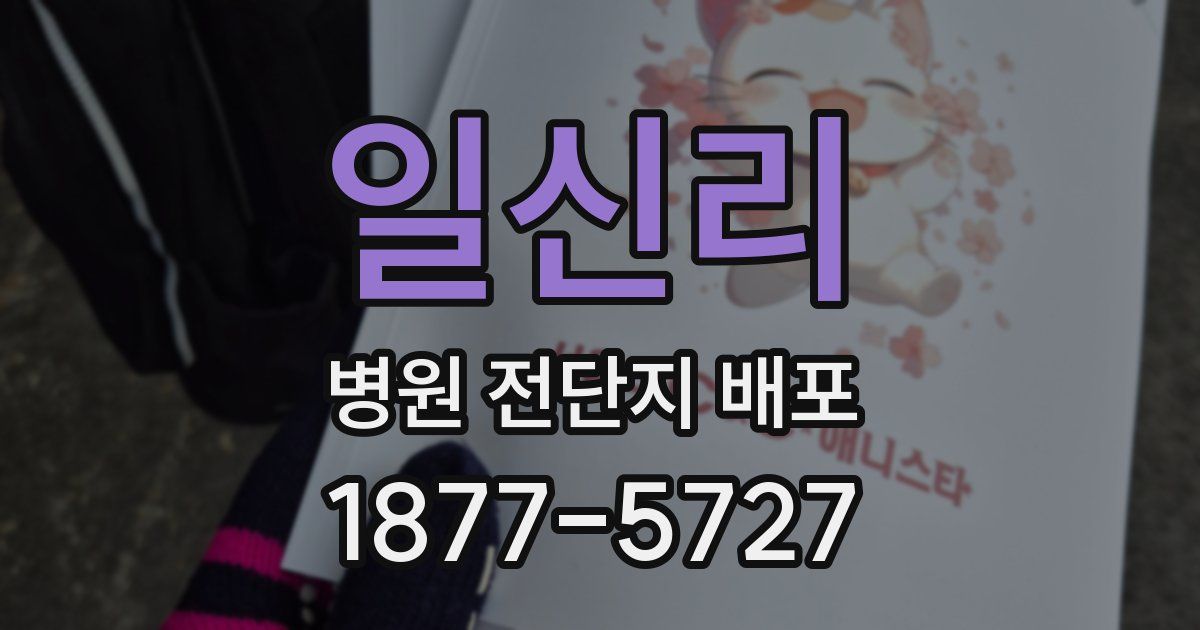 일신리 병원 전단지 배포