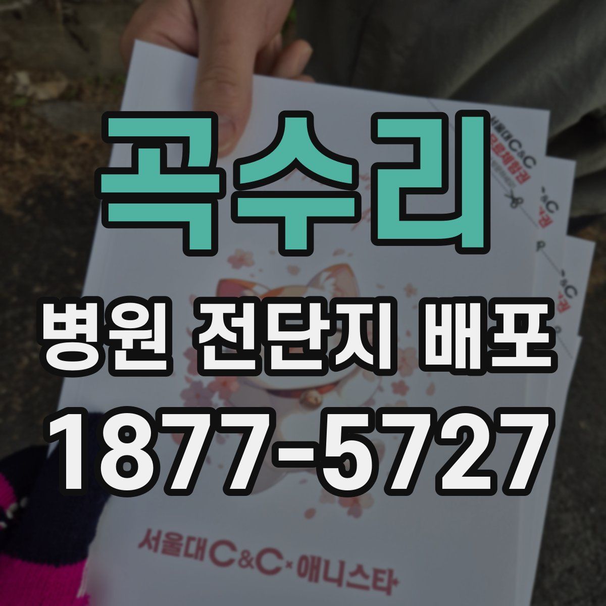 곡수리 병원 전단지 배포
