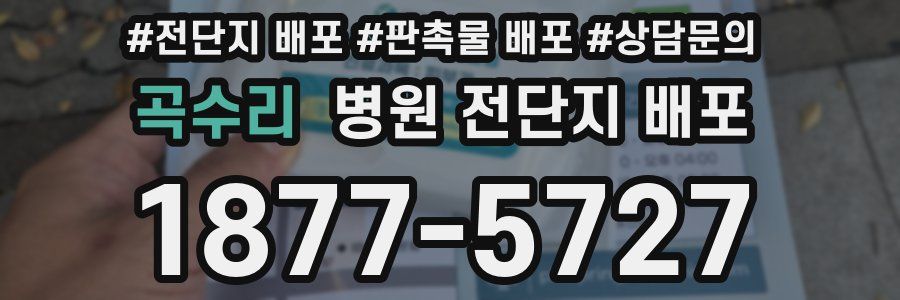 곡수리 병원 전단지 배포
