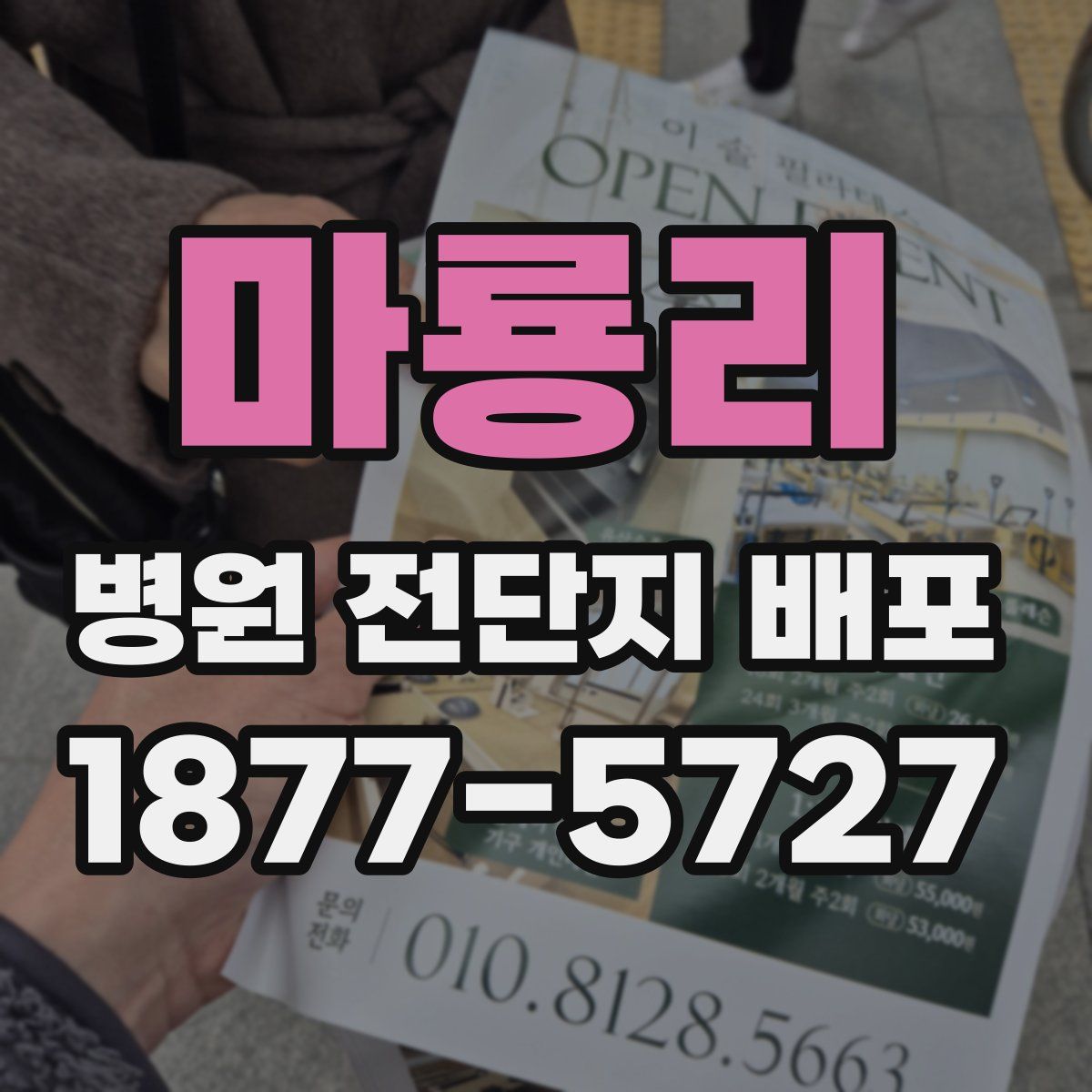 마룡리 병원 전단지 배포