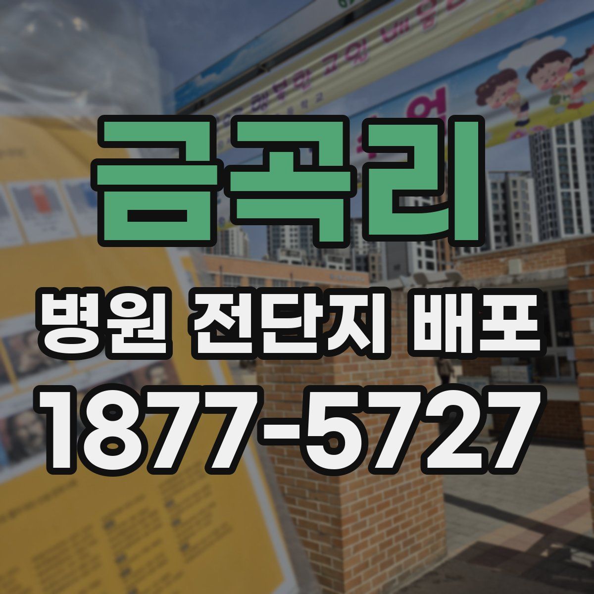 금곡리 병원 전단지 배포