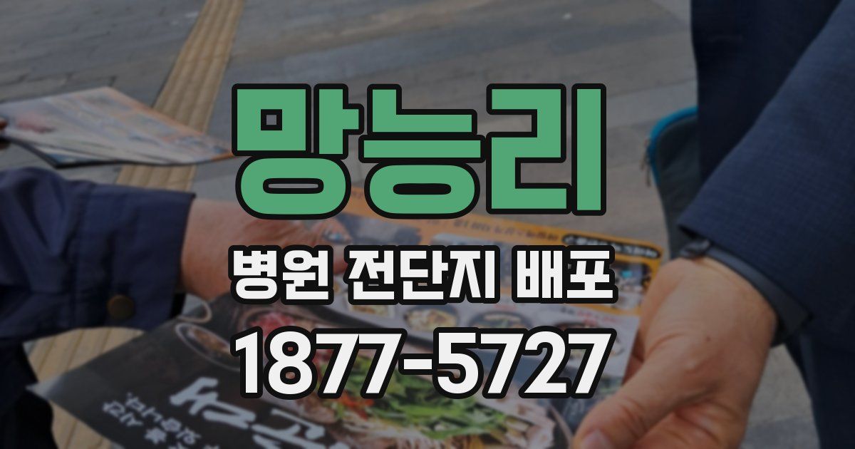 망능리 병원 전단지 배포