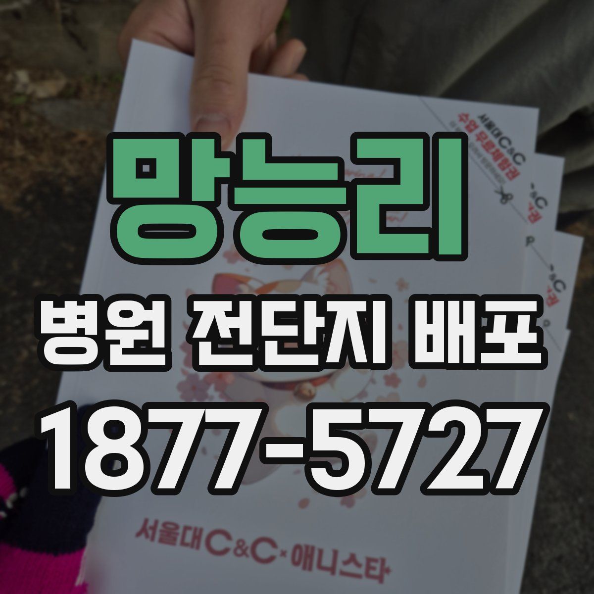 망능리 병원 전단지 배포