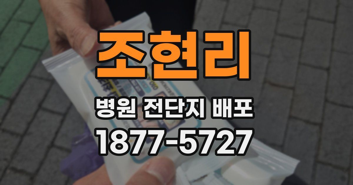 조현리 병원 전단지 배포