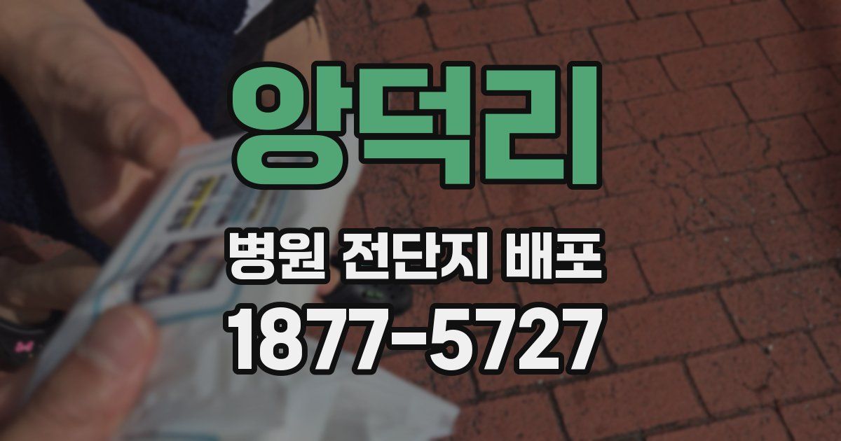 앙덕리 병원 전단지 배포