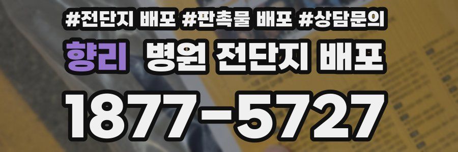 향리 병원 전단지 배포