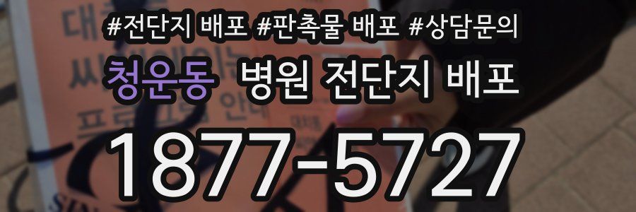 청운동 병원 전단지 배포
