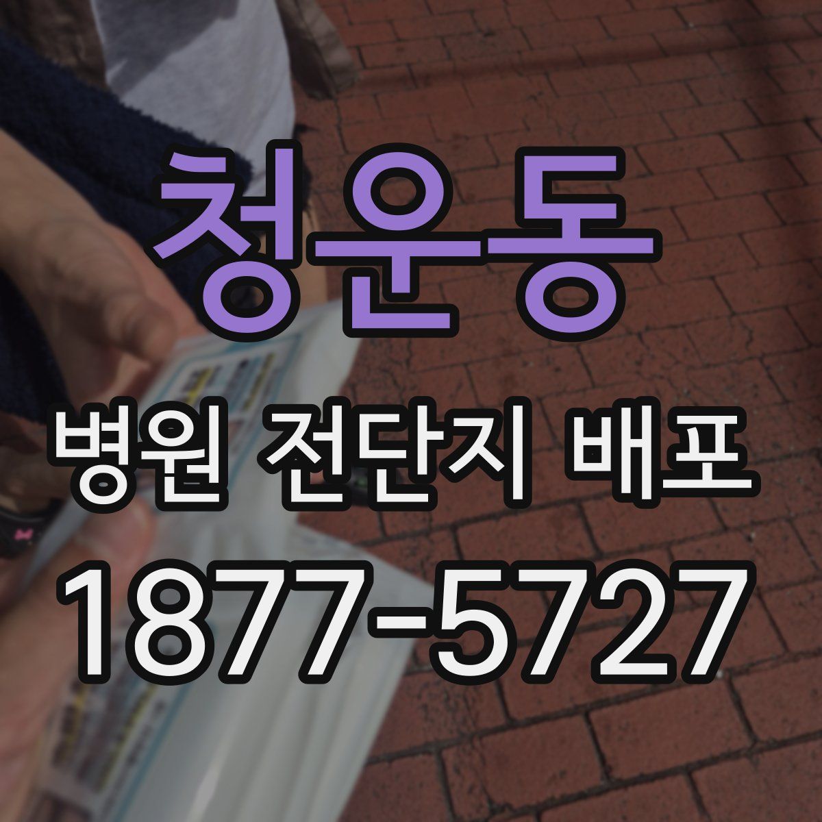 청운동 병원 전단지 배포