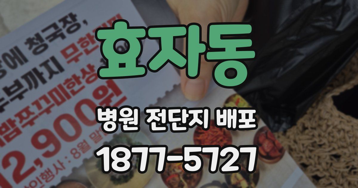효자동 병원 전단지 배포
