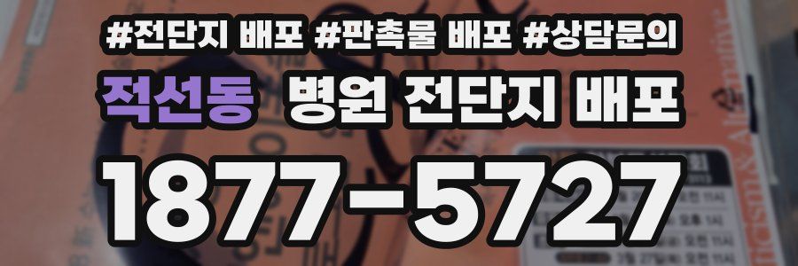 적선동 병원 전단지 배포