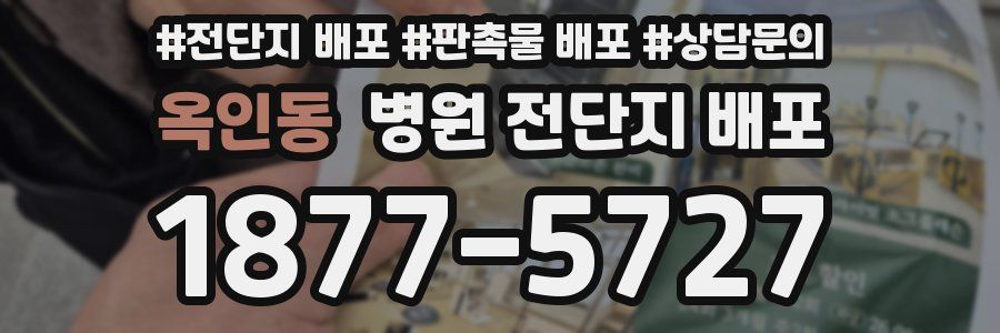 옥인동 병원 전단지 배포