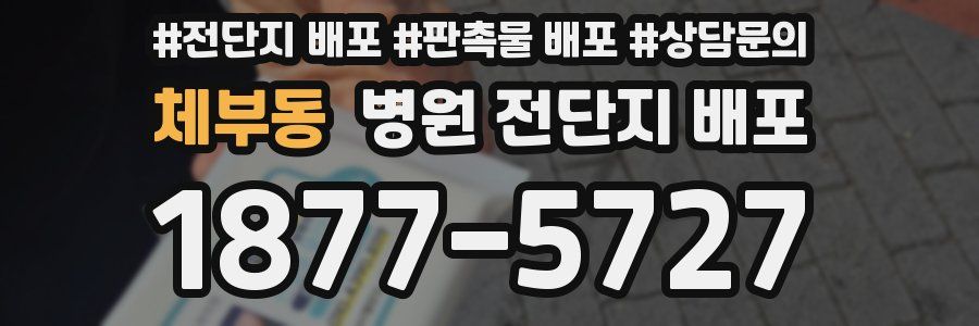 체부동 병원 전단지 배포