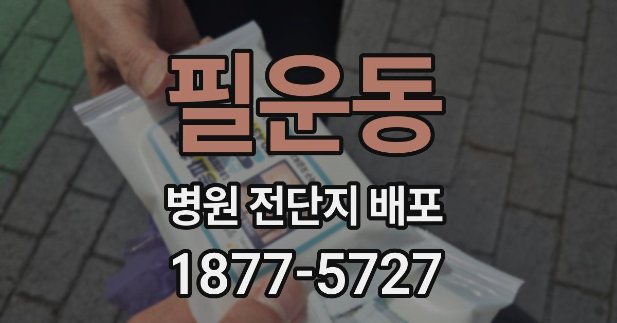 필운동 병원 전단지 배포