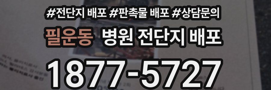필운동 병원 전단지 배포